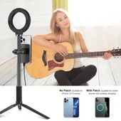 PULUZ 15W Manyetik Qi Kablosuz Şarj Cihazı Vlogging Telefon Tutucu Siyah - 7