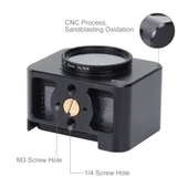 Sony RX0 II Uyumlu PULUZ Alüminyum Alaşımlı Koruyucu Kafes 37mm UV Filtre Lens ve Güneşlik Seti Siyah - 4