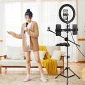 PULUZ Yükseltilmiş Canlı Tripod Ses Kartı Tepsisi 27x20.6cm Siyah - 6