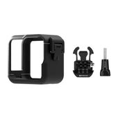 GoPro Hero11 Black Mini Uyumlu PC Plastik Çerçeve Siyah Kemerli Montaj ve Vida - 7