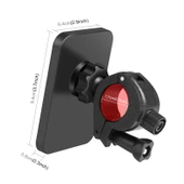 PULUZ 15W Manyetik Qi Kablosuz Şarj Cihazı Vlogging Telefon Tutucu Siyah - 3