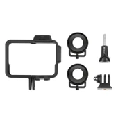 Insta360 One RS 360 Edition Uyumlu PULUZ Plastik Çerçeve Kılıf ve Lens Koruyucu Siyah - 8