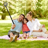 PULUZ 110cm Metal Selfie Çubuğu Monopod Görünmez Adaptör Tabanlı ve Vida ile Insta360 One RS X2 X3 X4 Uyumlu - 7