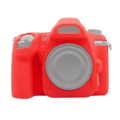 Nikon D780 Uyumlu Kırmızı Yumuşak Silikon Koruyucu Kılıf - 1