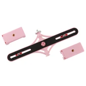 PULUZ Canlı Yayın Çift Telefon Tutucu Yatay Stand Pembe - 5