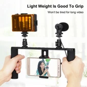PULUZ Vlogging Canli Yayın Telefon Video Rig Çekim Kolu Stabilizer Alüminyum Braket - 5