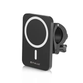PULUZ 15W Manyetik Qi Kablosuz Şarj Cihazı Vlogging Telefon Tutucu Siyah - 2