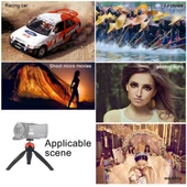 PULUZ Cep Mini Tripod Montajı 360 Derece Top Başlıklı Kırmızı Telefon Tutucu - 12