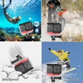 PULUZ Su Geçirmez Dalış Kılıfı 60m Derinlik için Insta360 One RS 4K Edition Şeffaf - 6