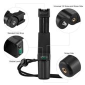PULUZ Vlogging Canlı Yayın El Tutamağı Selfie Rig Sabitleyici ABS Tripod Adaptör Montaj Soğuk Ayakkabı Tabanlı ve Bilek Askılı - 4