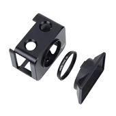 Sony RX0 II Uyumlu PULUZ Alüminyum Alaşımlı Koruyucu Kafes 37mm UV Filtre Lens ve Güneşlik Seti Siyah - 5