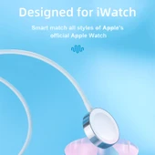JOYROOM S IW001 Ben Serisi 1.2m 2.5W Taşınabilir Manyetik Şarj Kablosu Apple Watch Beyaz - 5