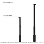 PULUZ Ayarlanabilir Alüminyum Alaşımlı Tripod Montajlı Monopod Uzatma Merkezi Şaft Çubuğu - 4