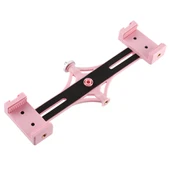 PULUZ Canlı Yayın Çift Telefon Tutucu Yatay Stand Pembe - 1