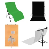 PULUZ Fotoğraf Arka Plan PVC Kağıt Seti Stüdyo Çadır Kutusu 121x58cm Yeşil - 8