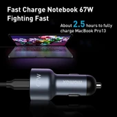 MOMAX UC16E 67W USB C ve USB Çift Portlu Araç Şarj Cihazı - 7
