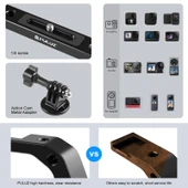 PULUZ Çift Silikon Saplı Alüminyum Dalış Aparatı Kırmızı GoPro ve Aksiyon Kameraları İçin - 6