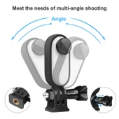 Insta360 GO 2 Uyumlu Plastik Koruyucu Kafes Tripod Taban Adaptörlü Siyah - 4