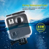 GoPro Fusion Uyumlu PULUZ 45 Metre Su Geçirmez Darbeye Dayanıklı Dalış Kılıfı Mandallı Montaj ve Vida ile - 6
