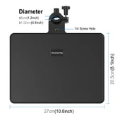 PULUZ Yükseltilmiş Canlı Tripod Ses Kartı Tepsisi 27x20.6cm Siyah - 3