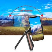 PULUZ Kakma Ahşap Masaüstü Vlogging Canlı Yayın Tripod Tutucu ve Tripod Başlığı Siyah - 4