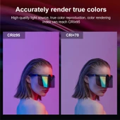 PULUZ Cep Tipi 135 LED RGB Tam Renkli Güzellik Dolgu Işığı Taşınabilir Kamera Üstü Fotoğraf LED Işığı - 7