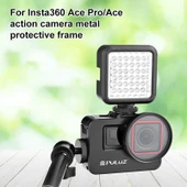 Insta360 Ace Pro Ace Metal Kafes Adaptör Çerçeve 52mm UV Filtre Siyah - 2