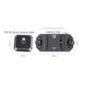 XILETU DSLR Kamera Gimbal Arca Swiss Hızlı Bırakma Plakası Kelepçesi Capture Clip ve 2 Adet PQ-38 - 3