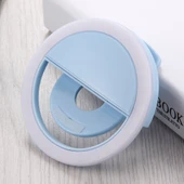 Şarjlı Selfie Güzellik Işığı Mavi Ayarlanabilir Klipsli ve USB Kablolu - 5
