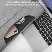 Haweel 13-15 Inç Gri Laptop Çantası Macbook Samsung Lenovo Sony Dell Alienware Chuwi Asus Hp Uyumlu - 8