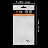 10 Adet HAWEEL 21cm x 11.5cm Asma Delikli Şeffaf Ön Beyaz İnci Takı Kilitli Poşet - 2