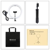 PULUZ 11.8 inç 30cm LED Halka Işık ve 1.1m Tripod Montajlı Vlogging Video Işığı Siyah - 10