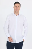Beyaz Klasik Yaka Uzun Kol Cepsiz Comfort Fit Classic Pamuklu Gömlek Gömlek 1004250287 thumbnail 1