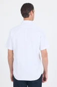 Beyaz Sert  Yaka Kısa Kol Cepli  Comfort Fit Cls Gömlek 1004250261 thumbnail 5