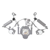 PULUZ Siyah Üçlü Top Kelepçe Açık Delikli Dalış Kamera Aparatı CNC Alüminyum Yaylı Fener Kelepçesi - 5