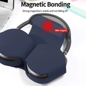 AirPods Max Kulaklık Koruyucu Kılıf Siyah Yumuşak Deri thumbnail 7