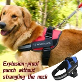 Köpek Göğüs Tasması K9 Anti Sprint Oxford Kumaş Kırmızı Large 23-30kg - 6