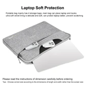 Haweel 13-15 Inç Gri Laptop Çantası Macbook Samsung Lenovo Sony Dell Alienware Chuwi Asus Hp Uyumlu - 6