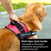 Köpek Göğüs Tasması K9 Anti Sprint Oxford Kumaş M Beden 13-23kg Kırmızı - 4