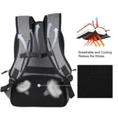 HAWEEL Gri Outdoor Taşınabilir Kanvas Çift Omuzlu Laptop Sırt Çantası 15.6 Inç - 4