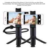 PULUZ Katlanabilir Plastik Tripod ve Vlogging Canlı Yayın El Tutacağı ABS Montaj Soğuk Ayakkabı ve Bilek Kayışı ile Akıllı Telefonlar için - 11
