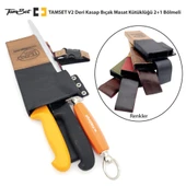 TAMSET V2 Deri Kütüklük 2+1 Bıçak Masat Kütüklüğü - 3
