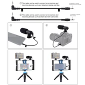 PULUZ 4 in 1 Vlogging Canlı Yayın LED Selfie Işığı Mavi Mikrofonlu Tripodlu Telefon Video Rig Kiti - 7