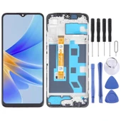 OPPO A17K Uyumlu OEM LCD Ekran Dokunmatik Panel Komple Çerçeveli - 1
