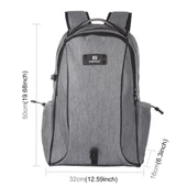 HAWEEL Gri Outdoor Taşınabilir Kanvas Çift Omuzlu Laptop Sırt Çantası 15.6 Inç - 3