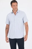 Siyah Sert  Yaka Kısa Kol Cepli  Comfort Fit Cls Gömlek 1004250259 - 1