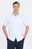 Beyaz Sert  Yaka Kısa Kol Cepli  Comfort Fit Cls Gömlek 1004250261 thumbnail 3