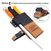 TAMSET V2 Deri Kütüklük 2+1 Bıçak Masat Kütüklüğü - 1