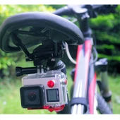 PULUZ Siyah Alüminyum Alaşımlı Bisiklet Sele Yastığı Montajı GoPro Hero12 Black ve Diğer Aksiyon Kameraları İçin - 7