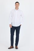 Beyaz Klasik Yaka Uzun Kol Cepsiz Comfort Fit Classic Pamuklu Gömlek Gömlek 1004250287 thumbnail 2